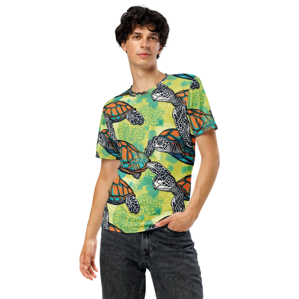 Tidal Shellwork on Men's Crew Neck T-Shirt — Front