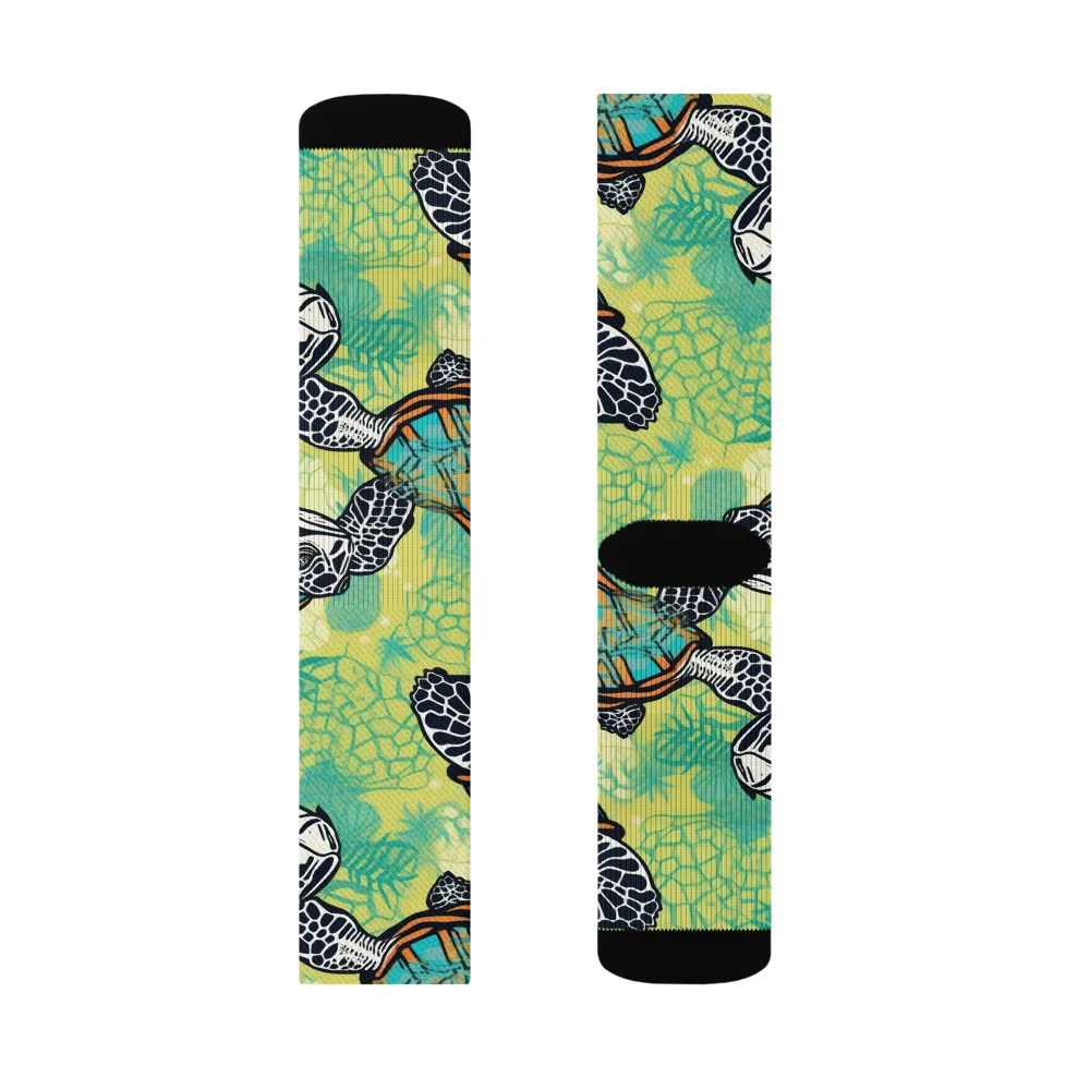 Tidal Shellwork on Socks — Right Sock