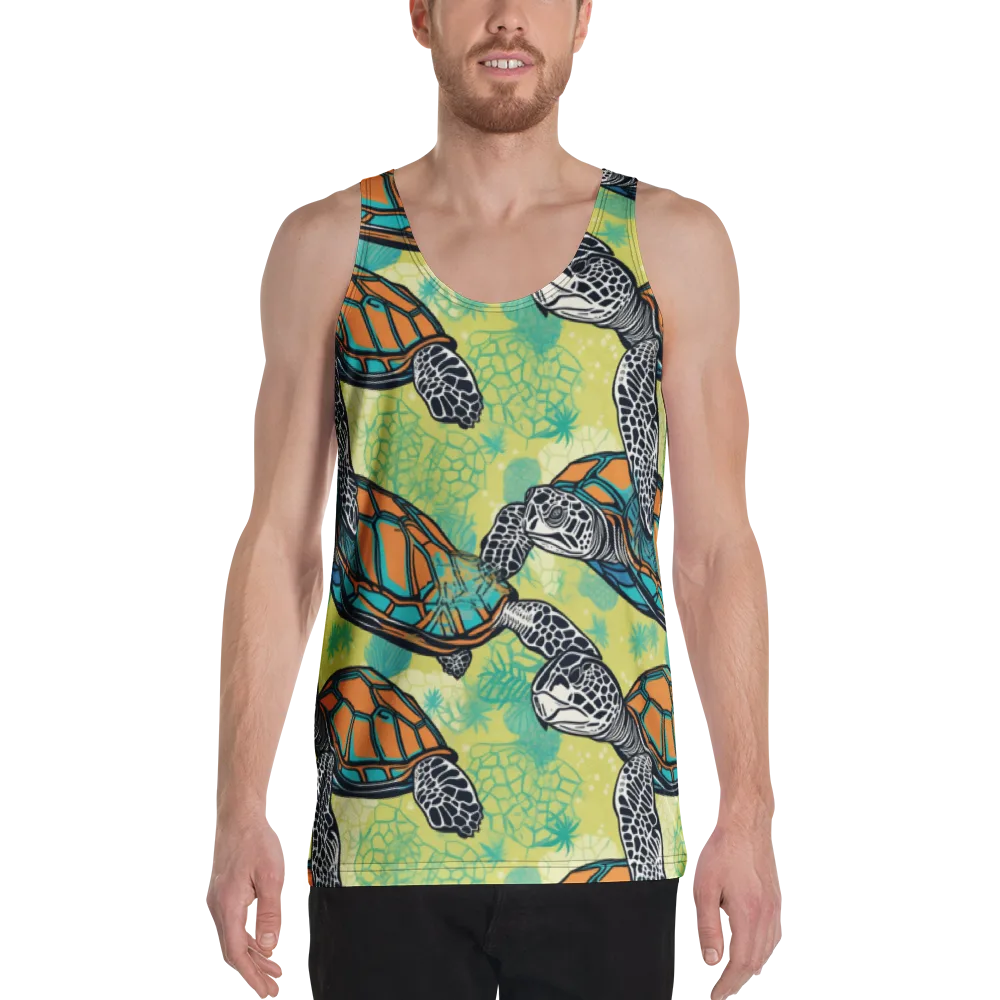 Tidal Shellwork on Men's Tank Top — Front