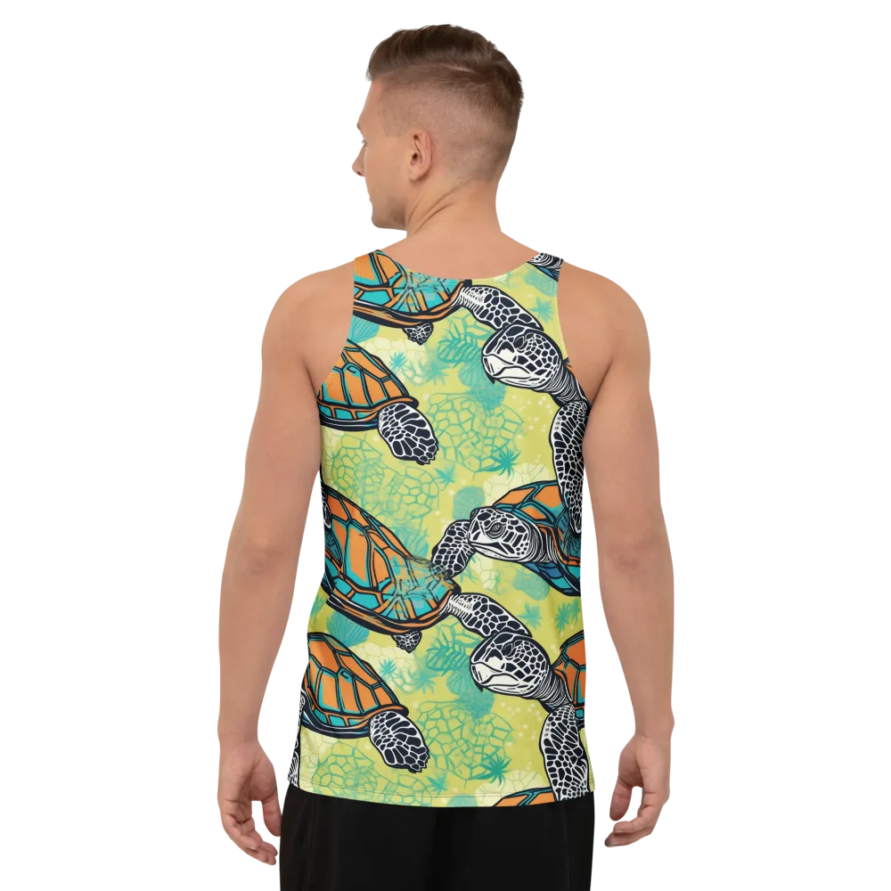 Tidal Shellwork on Men's Tank Top — Back
