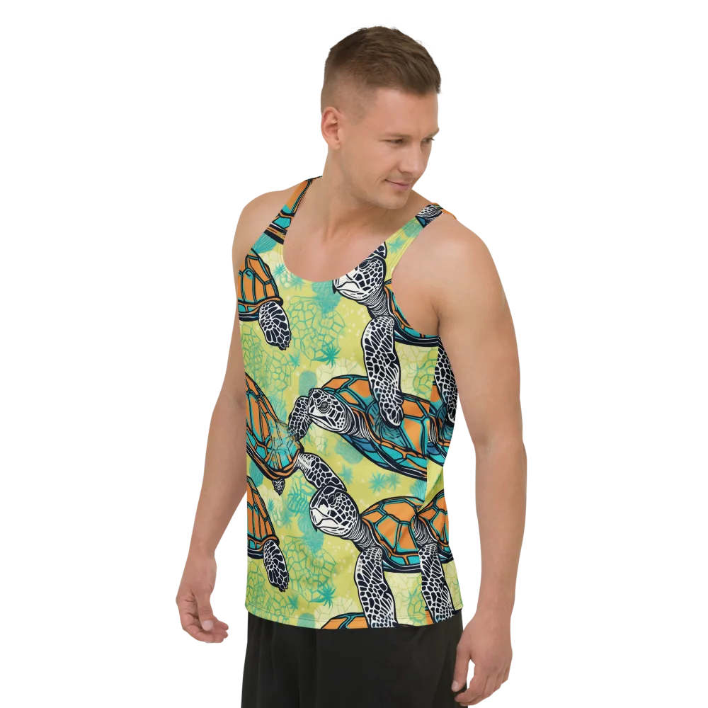 Tidal Shellwork on Men's Tank Top — Left Front