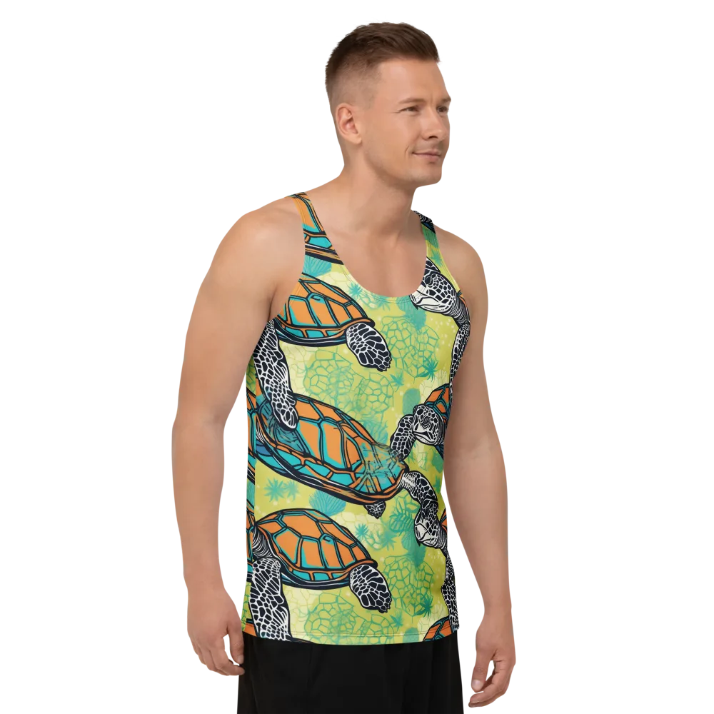 Tidal Shellwork on Men's Tank Top — Right Front