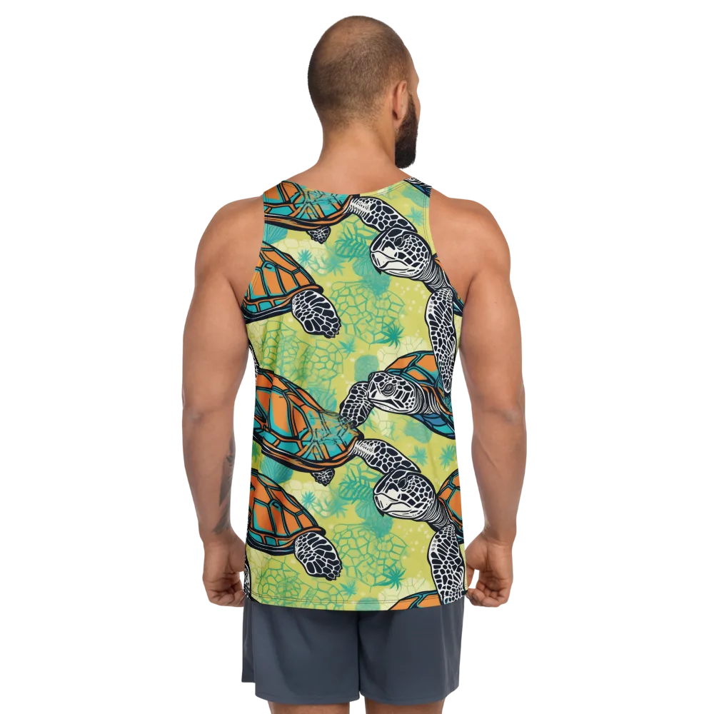 Tidal Shellwork on Men's Tank Top — Back