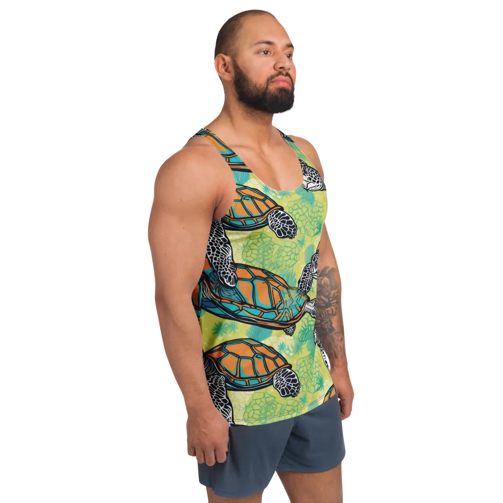 Tidal Shellwork on Men's Tank Top — Right Front