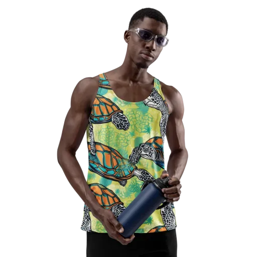 Tidal Shellwork on a Men's Tank Top