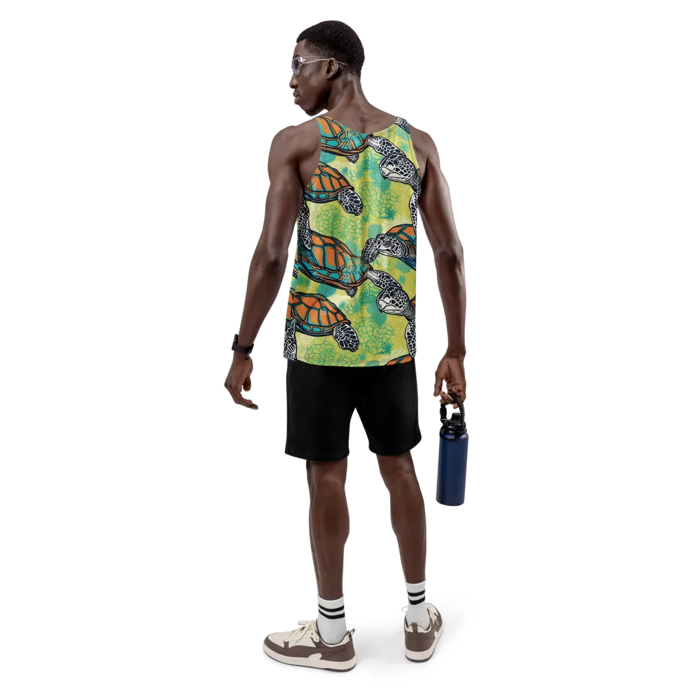 Tidal Shellwork on Men's Tank Top — Back
