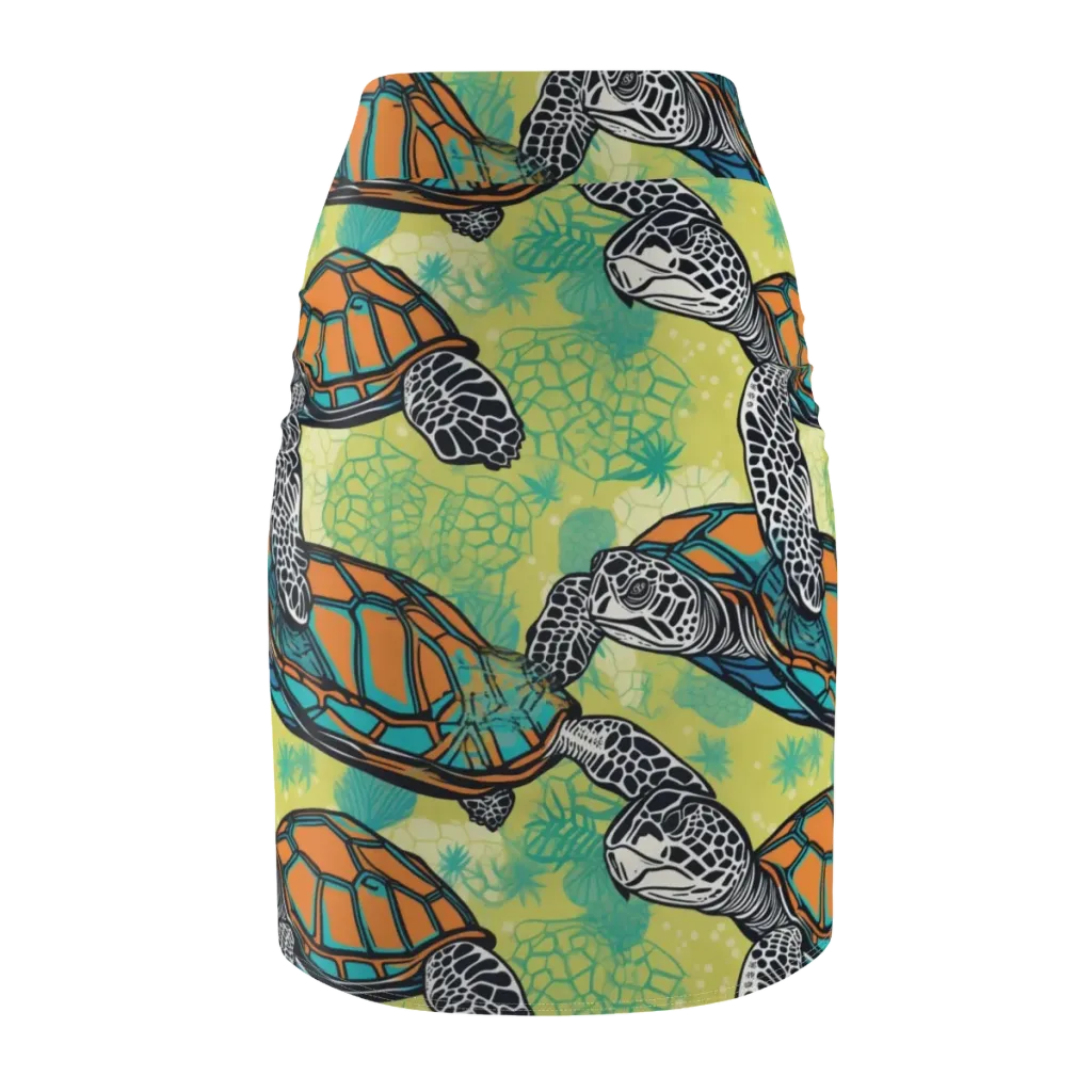 Tidal Shellwork on Pencil Skirt — Back