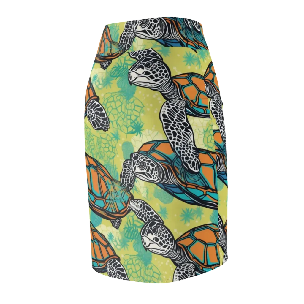 Tidal Shellwork on Pencil Skirt — Back Side
