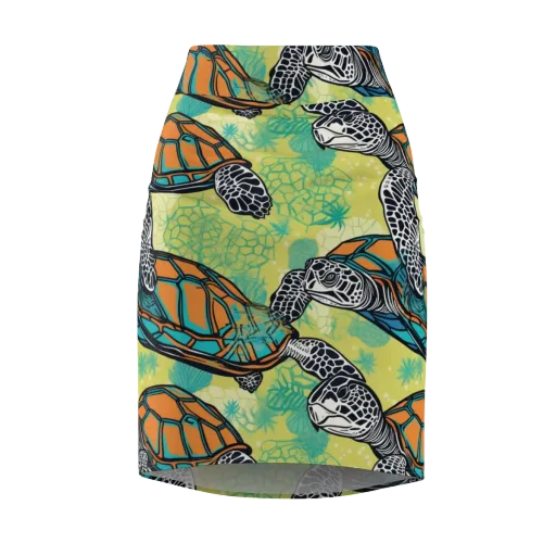 Tidal Shellwork on a Pencil Skirt