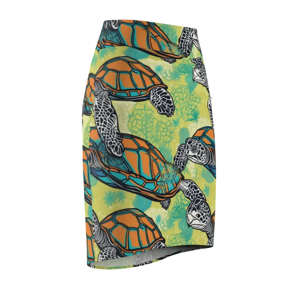 Tidal Shellwork on Pencil Skirt — Front Side