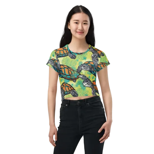 Tidal Shellwork on a Crop Tee