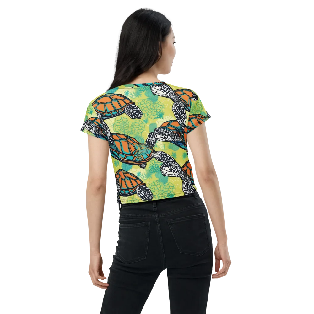 Tidal Shellwork on Crop Tee — Back