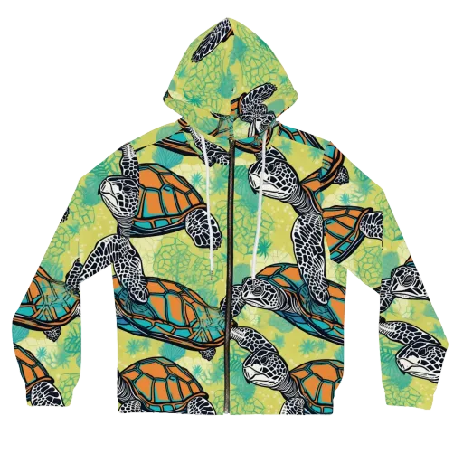 Tidal Shellwork on a Women's Full-Zip Hoodie