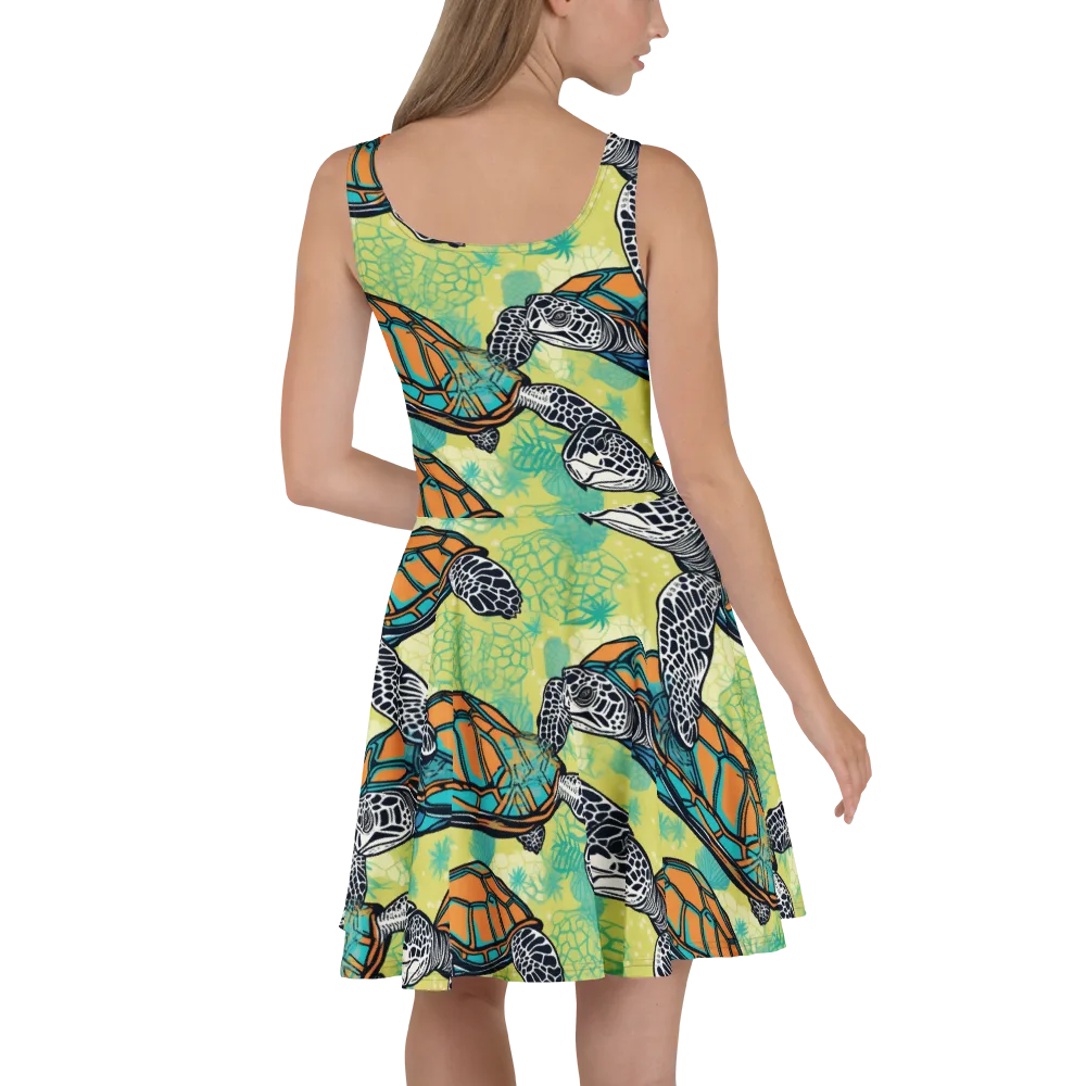 Tidal Shellwork on Skater Dress — Back