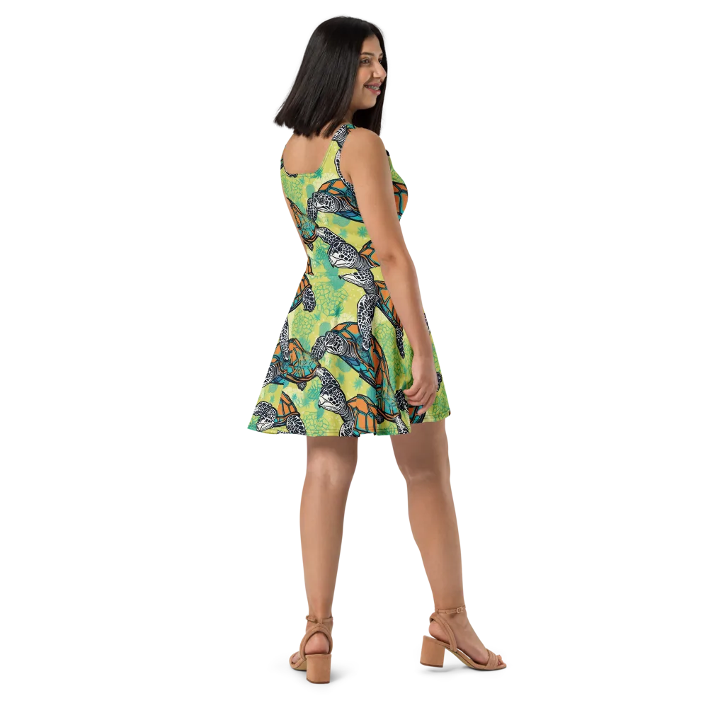 Tidal Shellwork on Skater Dress — Right