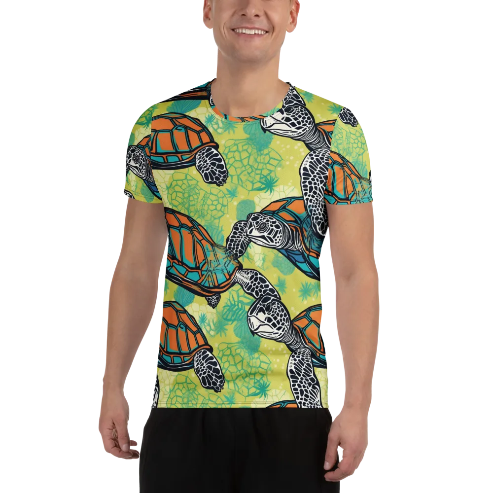 Tidal Shellwork on Men's Athletic T-Shirt — Front
