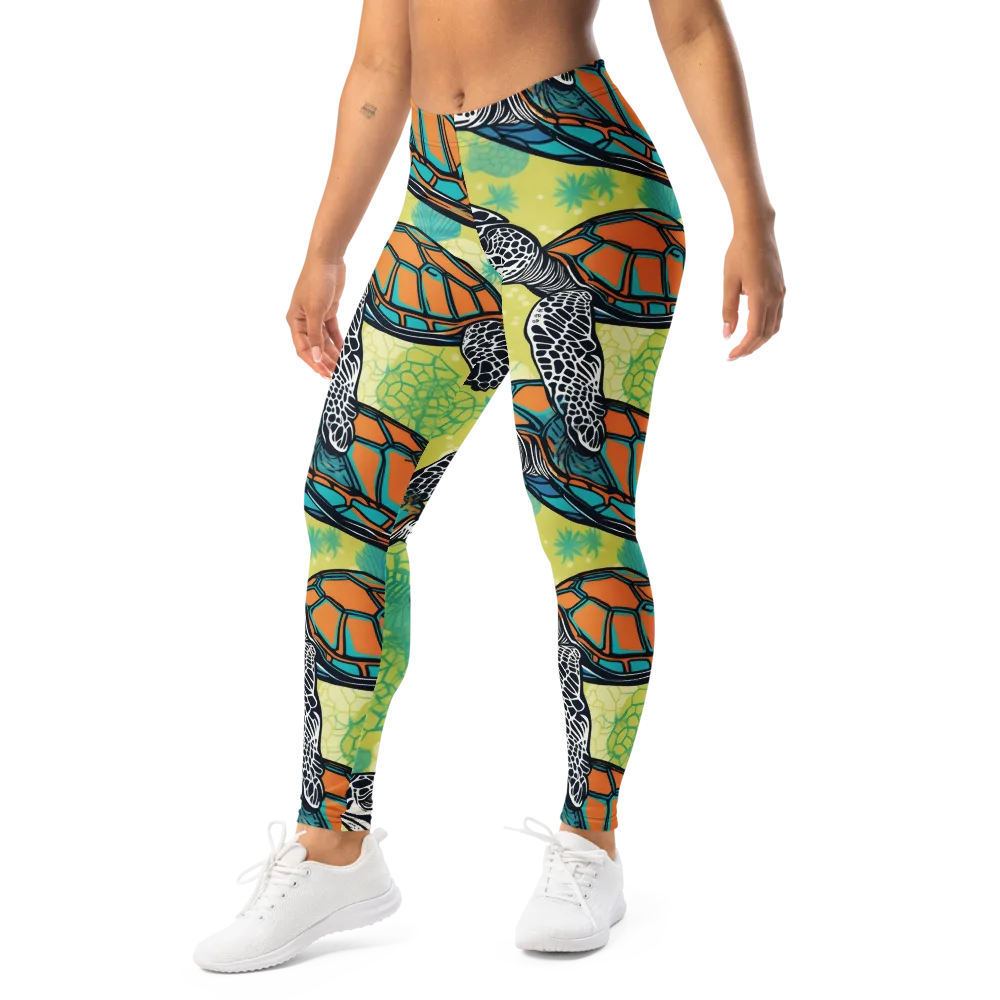 Tidal Shellwork on Leggings — Left Front