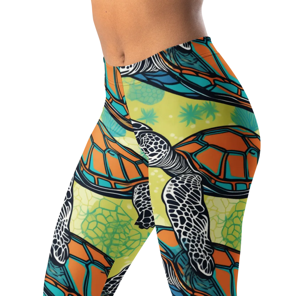Tidal Shellwork on Leggings — Left Front