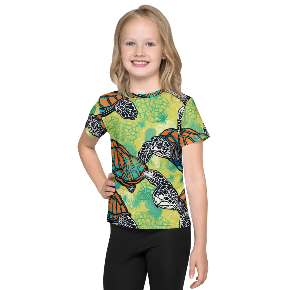 Tidal Shellwork on Kids Crew Neck T-Shirt — Front