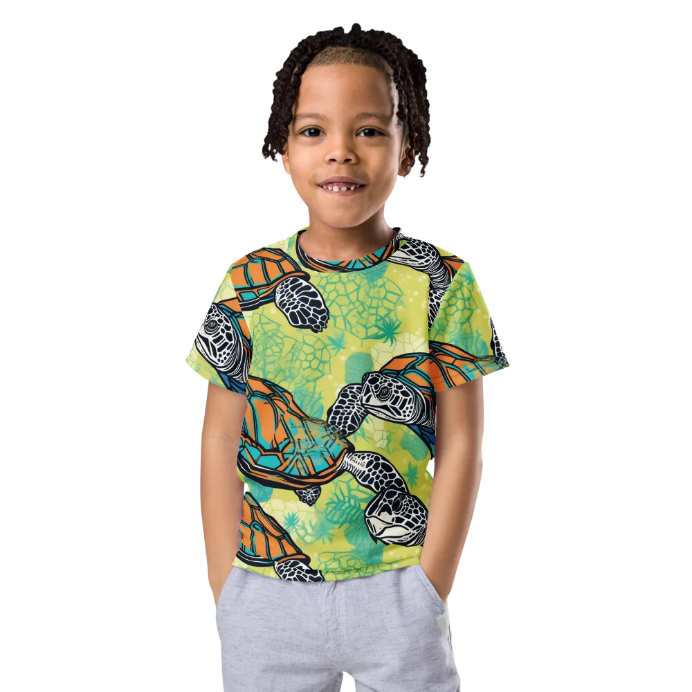 Tidal Shellwork on Kids Crew Neck T-Shirt — Front