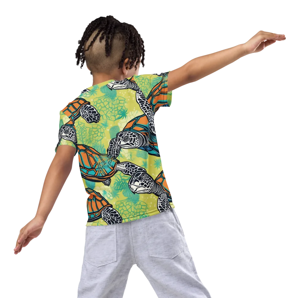 Tidal Shellwork on Kids Crew Neck T-Shirt — Back