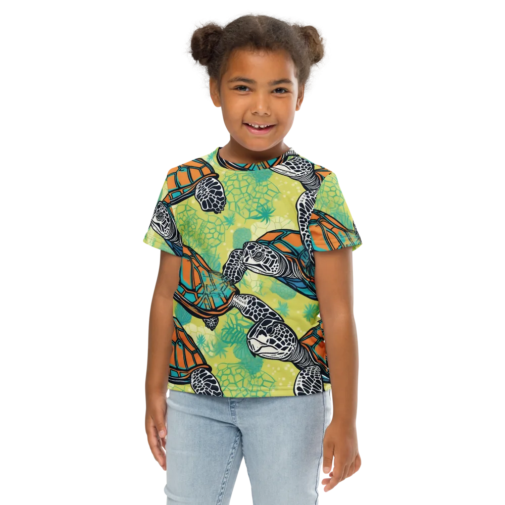 Tidal Shellwork on Kids Crew Neck T-Shirt — Front