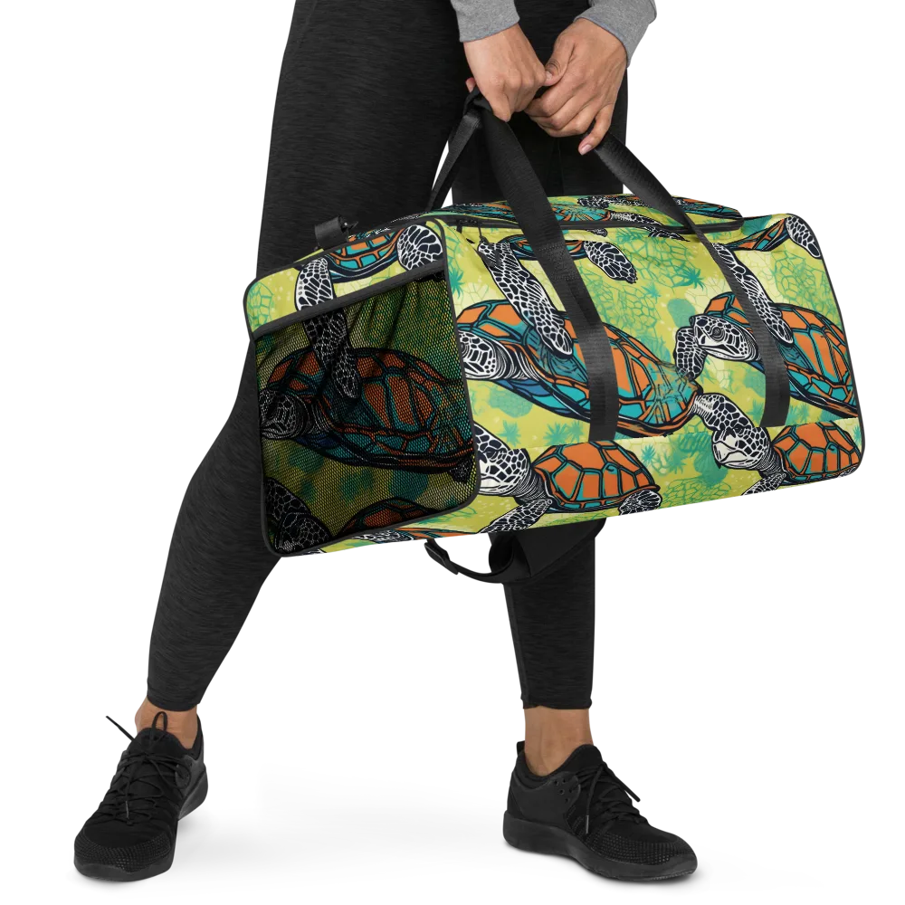 Tidal Shellwork on Duffle Bag — Right Front