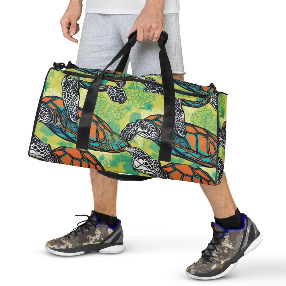 Tidal Shellwork on Duffle Bag — Front