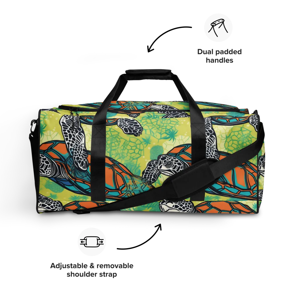Tidal Shellwork on Duffle Bag — Front