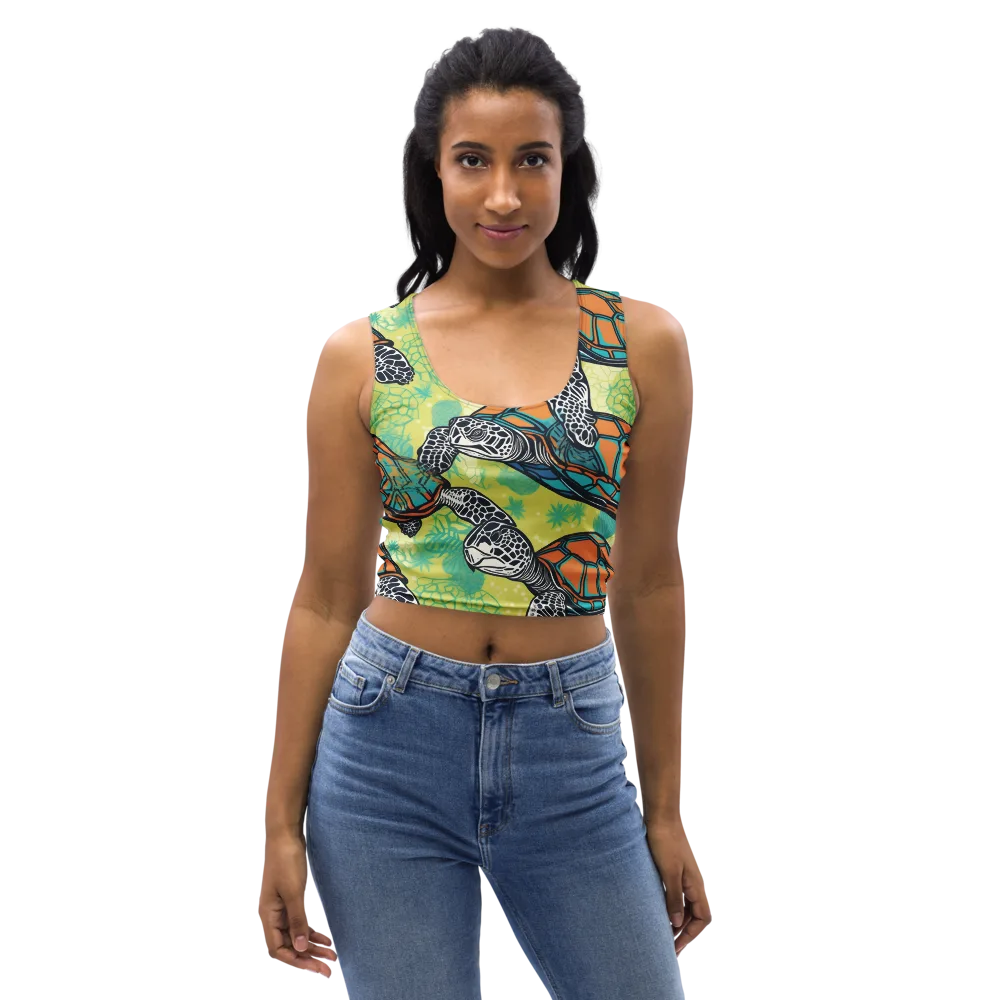 Tidal Shellwork on Crop Top — Front