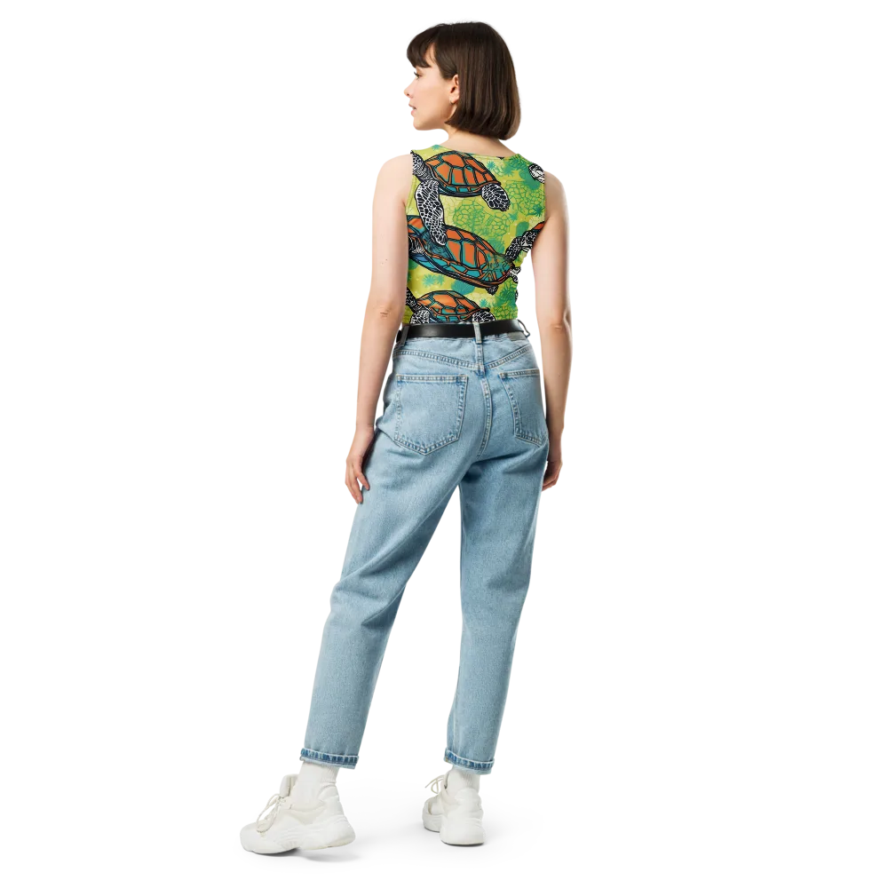 Tidal Shellwork on Crop Top — Back