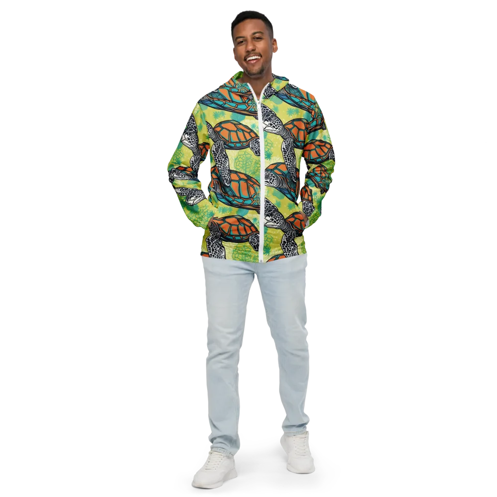 Tidal Shellwork on Men's Windbreaker — Front