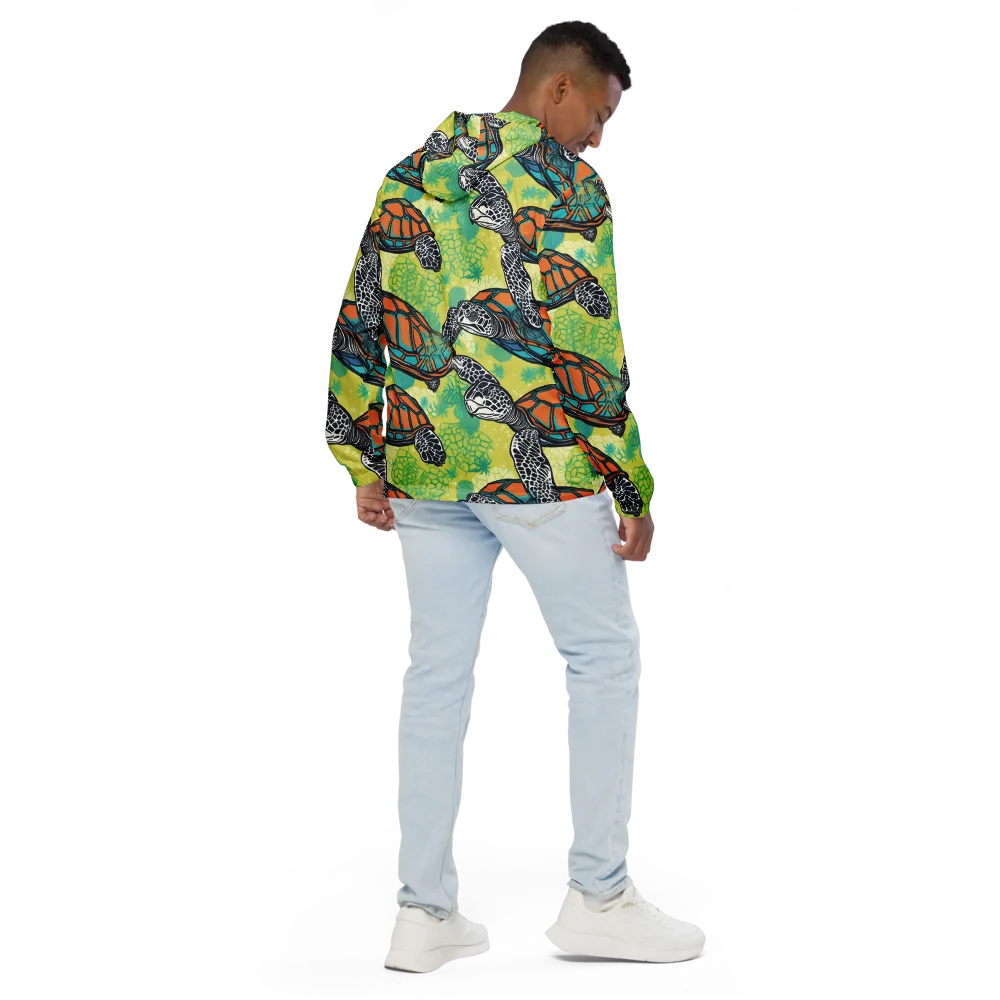 Tidal Shellwork on Men's Windbreaker — Back
