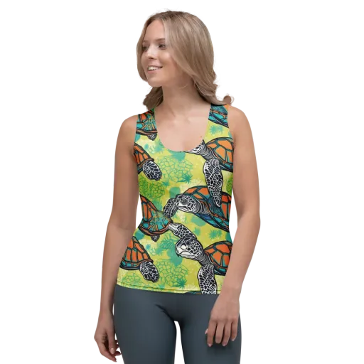 Tidal Shellwork on a Women's Tank Top
