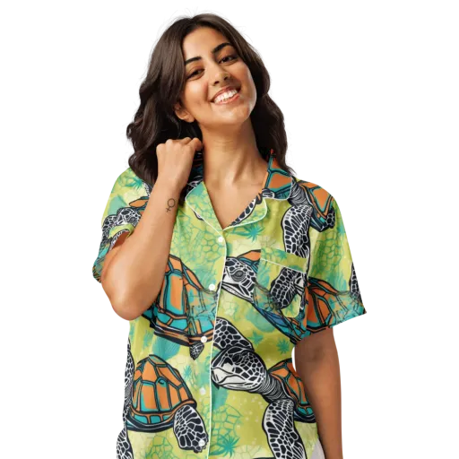 Tidal Shellwork on a Women's Short Sleeve Pajama Top