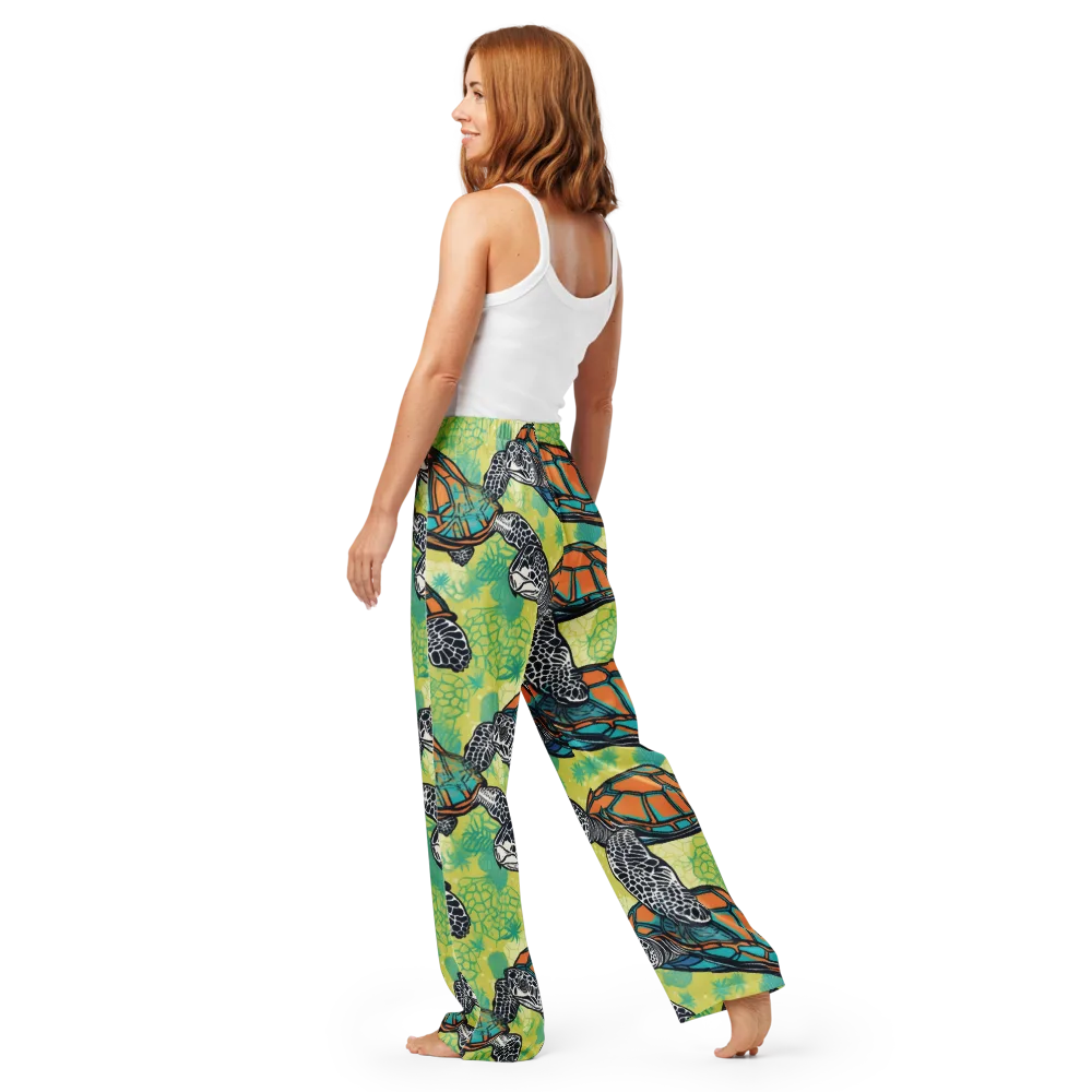 Tidal Shellwork on Women's Pajama Pants — Back