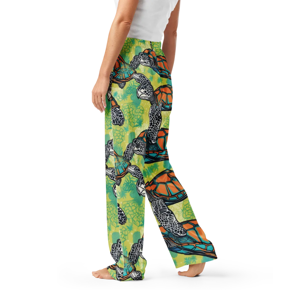 Tidal Shellwork on Women's Pajama Pants — Left