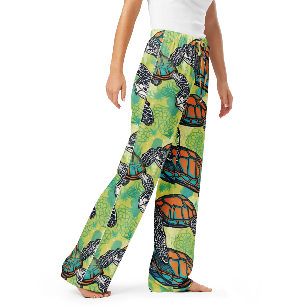 Tidal Shellwork on Women's Pajama Pants — Right Front