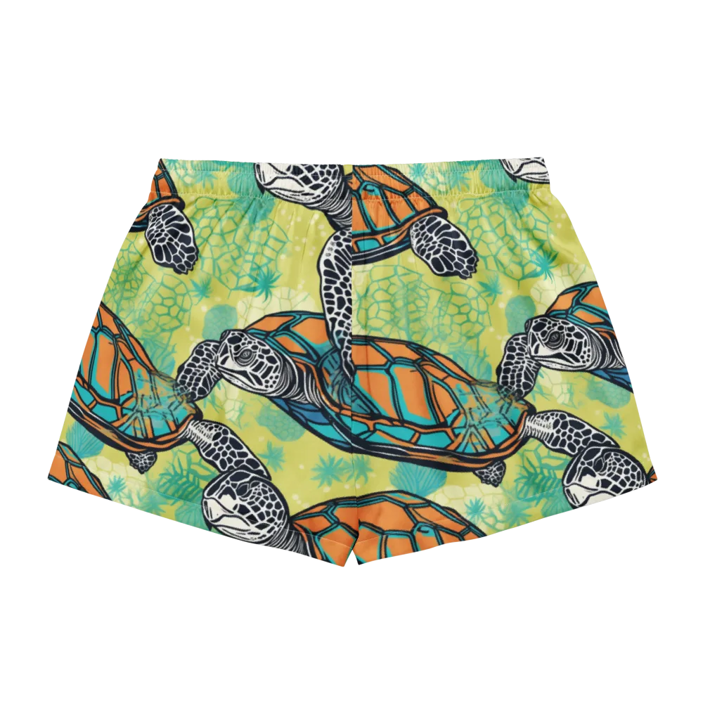 Tidal Shellwork on Women's Pajama Shorts — Back