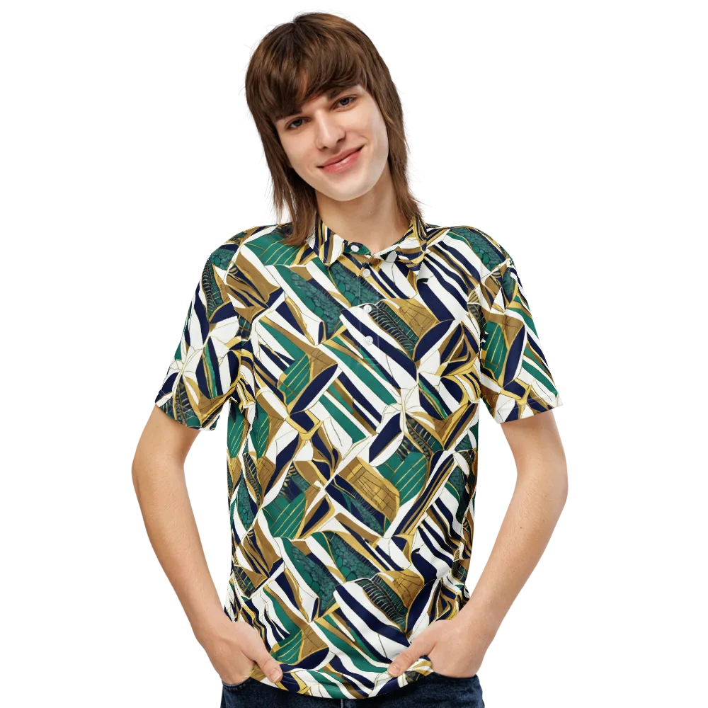 Gilded Tropic on Men's Slim Fit Polo Shirt — Front