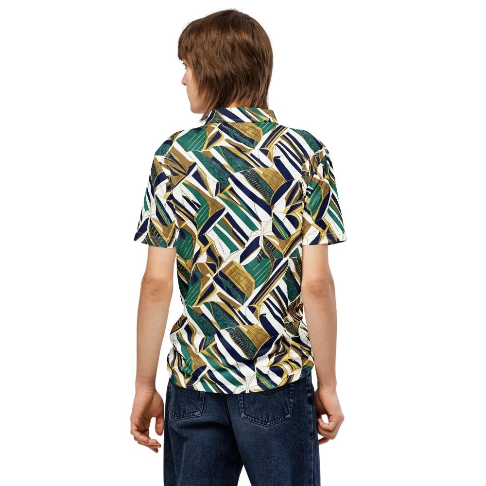 Gilded Tropic on Men's Slim Fit Polo Shirt — Back