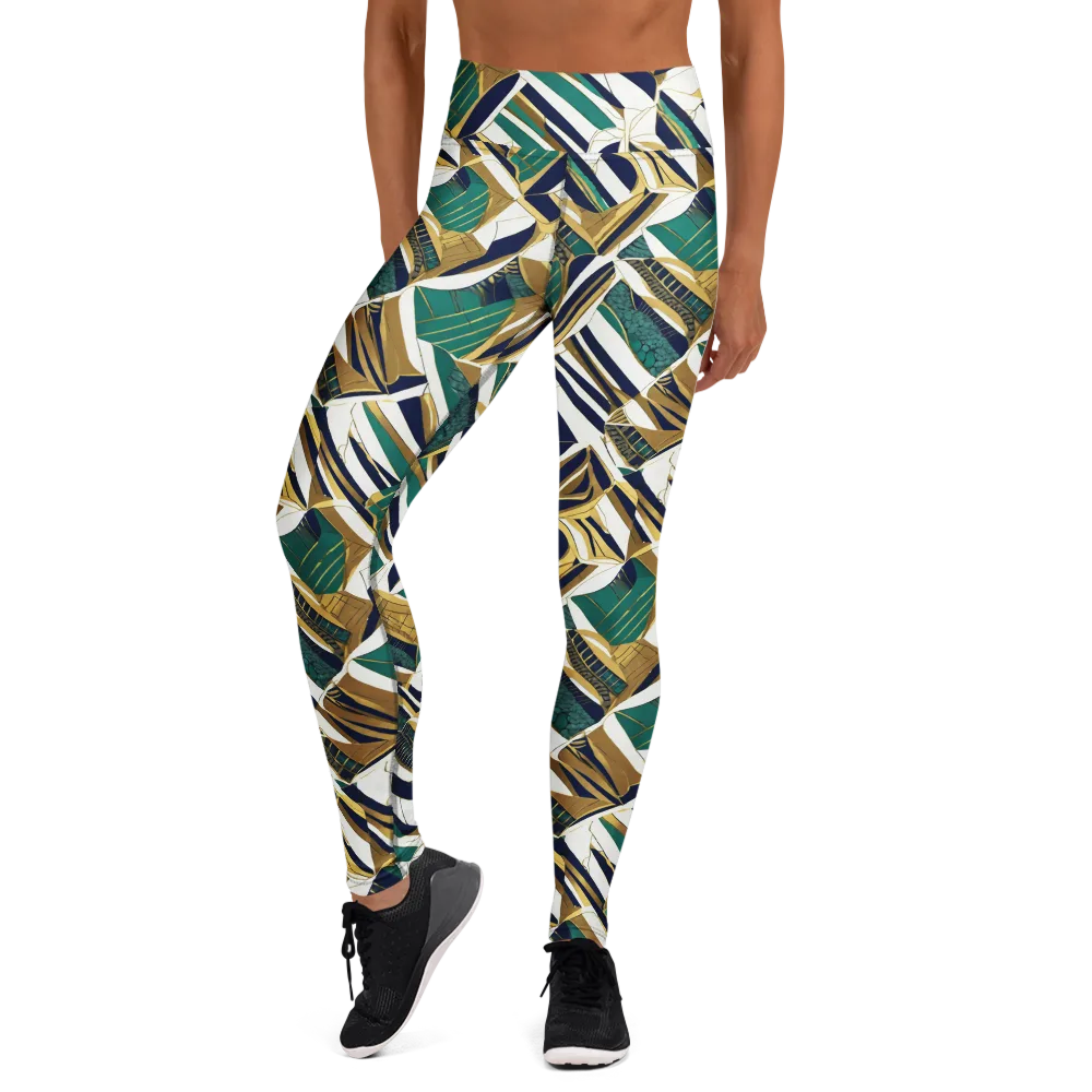 Gilded Tropic on Yoga Leggings — Front