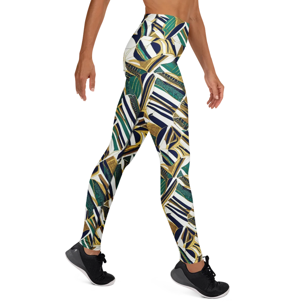 Gilded Tropic on Yoga Leggings — Right