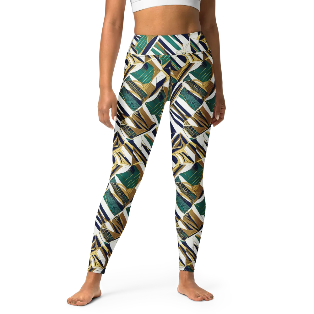 Gilded Tropic on Yoga Leggings — Front