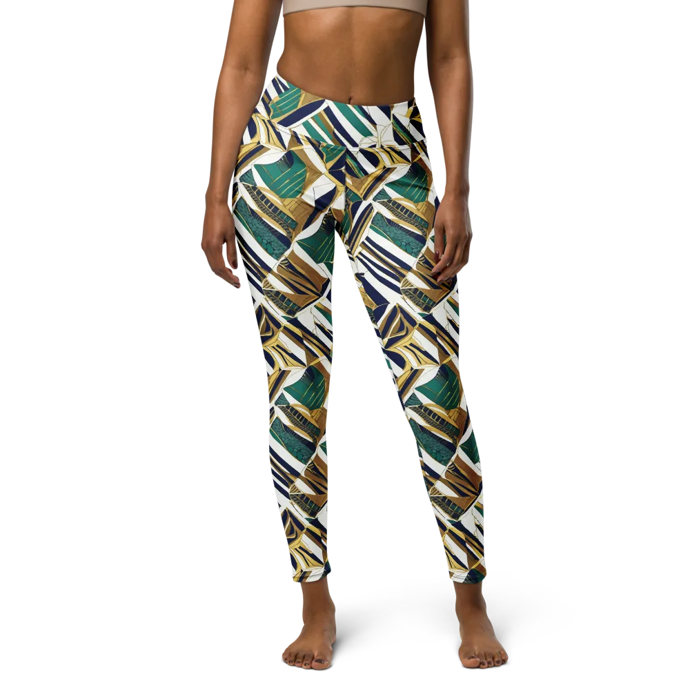 Gilded Tropic on Yoga Leggings — Front