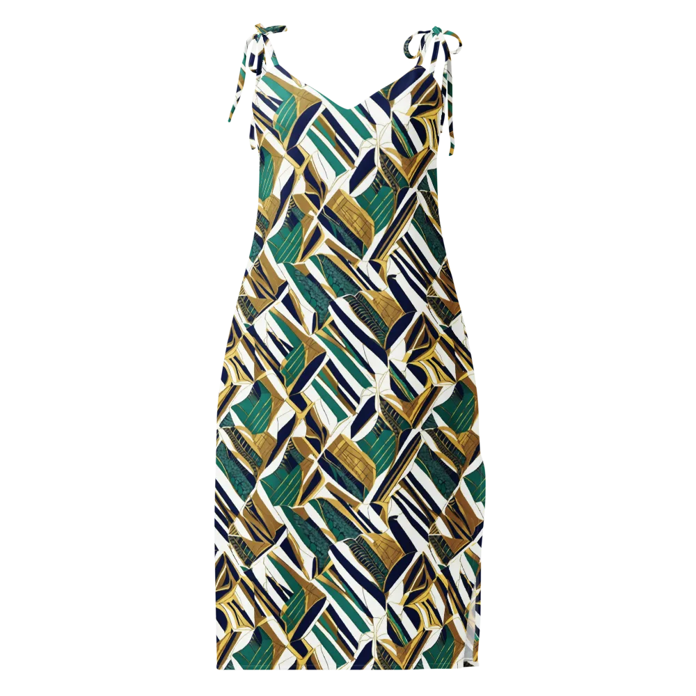 Gilded Tropic on Slip Dress — Front