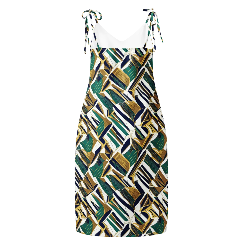 Gilded Tropic on Slip Dress — Back