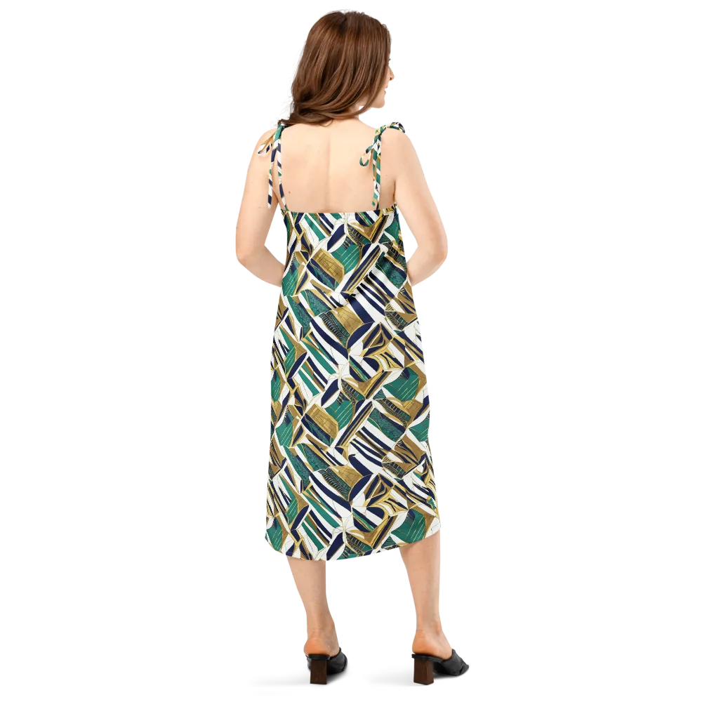 Gilded Tropic on Slip Dress — Back