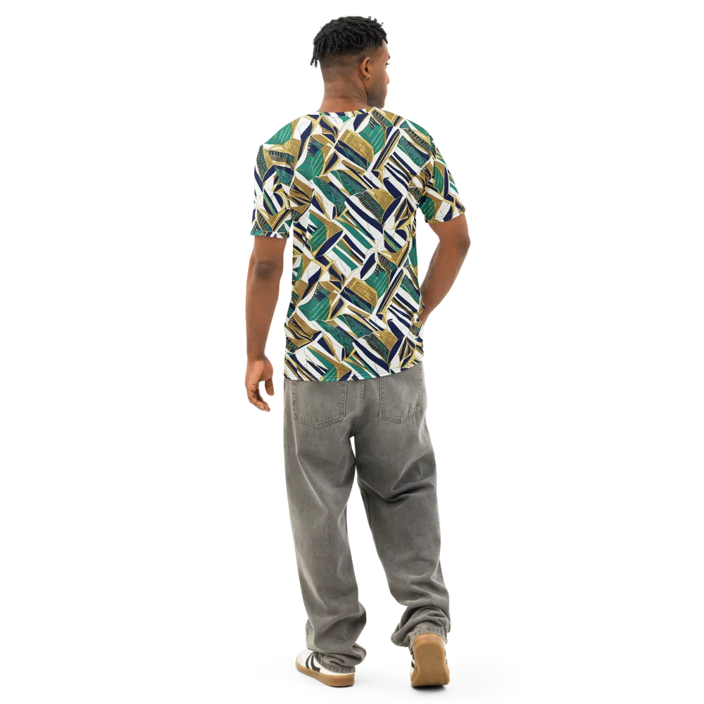 Gilded Tropic on Men's Cotton Crew Neck T-Shirt — Back