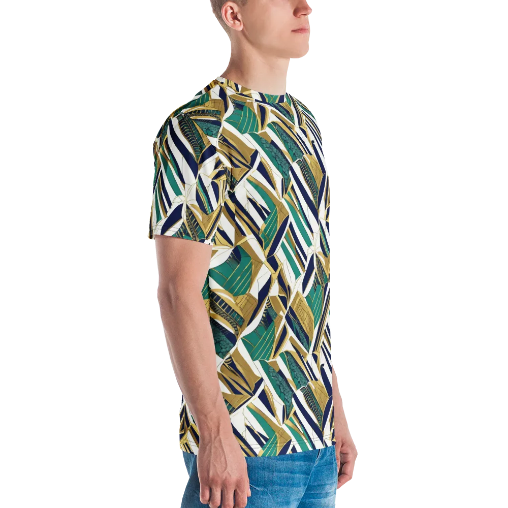 Gilded Tropic on Men's Crew Neck T-Shirt — Right